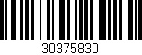 Código de barras (EAN, GTIN, SKU, ISBN): '30375830'