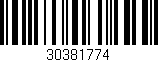 Código de barras (EAN, GTIN, SKU, ISBN): '30381774'