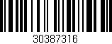Código de barras (EAN, GTIN, SKU, ISBN): '30387316'