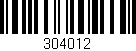 Código de barras (EAN, GTIN, SKU, ISBN): '304012'