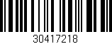 Código de barras (EAN, GTIN, SKU, ISBN): '30417218'