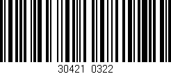 Código de barras (EAN, GTIN, SKU, ISBN): '30421/0322'