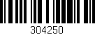 Código de barras (EAN, GTIN, SKU, ISBN): '304250'