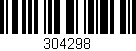 Código de barras (EAN, GTIN, SKU, ISBN): '304298'