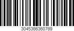 Código de barras (EAN, GTIN, SKU, ISBN): '3045386360789'