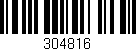 Código de barras (EAN, GTIN, SKU, ISBN): '304816'