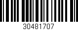 Código de barras (EAN, GTIN, SKU, ISBN): '30481707'