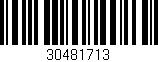 Código de barras (EAN, GTIN, SKU, ISBN): '30481713'