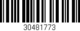 Código de barras (EAN, GTIN, SKU, ISBN): '30481773'