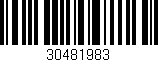 Código de barras (EAN, GTIN, SKU, ISBN): '30481983'