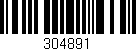 Código de barras (EAN, GTIN, SKU, ISBN): '304891'