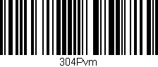 Código de barras (EAN, GTIN, SKU, ISBN): '304Pvm'