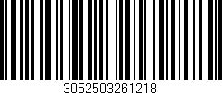 Código de barras (EAN, GTIN, SKU, ISBN): '3052503261218'