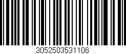Código de barras (EAN, GTIN, SKU, ISBN): '3052503531106'