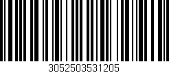 Código de barras (EAN, GTIN, SKU, ISBN): '3052503531205'