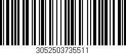Código de barras (EAN, GTIN, SKU, ISBN): '3052503735511'