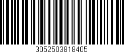 Código de barras (EAN, GTIN, SKU, ISBN): '3052503818405'