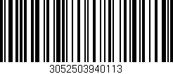 Código de barras (EAN, GTIN, SKU, ISBN): '3052503940113'