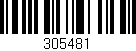 Código de barras (EAN, GTIN, SKU, ISBN): '305481'