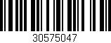 Código de barras (EAN, GTIN, SKU, ISBN): '30575047'