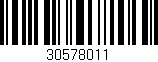 Código de barras (EAN, GTIN, SKU, ISBN): '30578011'
