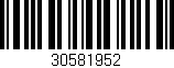 Código de barras (EAN, GTIN, SKU, ISBN): '30581952'