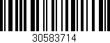 Código de barras (EAN, GTIN, SKU, ISBN): '30583714'