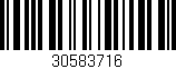 Código de barras (EAN, GTIN, SKU, ISBN): '30583716'