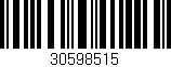 Código de barras (EAN, GTIN, SKU, ISBN): '30598515'