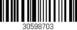 Código de barras (EAN, GTIN, SKU, ISBN): '30598703'