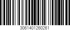 Código de barras (EAN, GTIN, SKU, ISBN): '3061401260261'