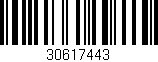 Código de barras (EAN, GTIN, SKU, ISBN): '30617443'
