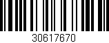 Código de barras (EAN, GTIN, SKU, ISBN): '30617670'