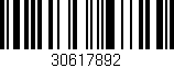 Código de barras (EAN, GTIN, SKU, ISBN): '30617892'