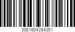 Código de barras (EAN, GTIN, SKU, ISBN): '3061804294351'