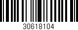 Código de barras (EAN, GTIN, SKU, ISBN): '30618104'