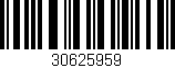 Código de barras (EAN, GTIN, SKU, ISBN): '30625959'