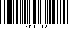 Código de barras (EAN, GTIN, SKU, ISBN): '30632010002'
