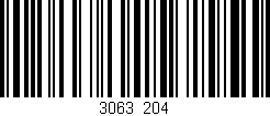 Código de barras (EAN, GTIN, SKU, ISBN): '3063/204'