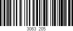 Código de barras (EAN, GTIN, SKU, ISBN): '3063/205'