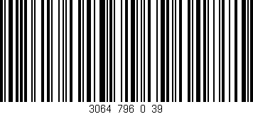 Código de barras (EAN, GTIN, SKU, ISBN): '3064_796_0_39'