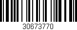 Código de barras (EAN, GTIN, SKU, ISBN): '30673770'