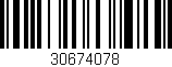 Código de barras (EAN, GTIN, SKU, ISBN): '30674078'