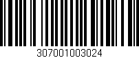 Código de barras (EAN, GTIN, SKU, ISBN): '307001003024'