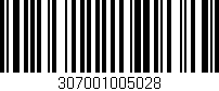 Código de barras (EAN, GTIN, SKU, ISBN): '307001005028'
