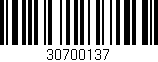 Código de barras (EAN, GTIN, SKU, ISBN): '30700137'