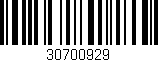 Código de barras (EAN, GTIN, SKU, ISBN): '30700929'