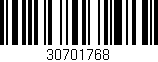 Código de barras (EAN, GTIN, SKU, ISBN): '30701768'