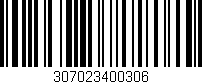 Código de barras (EAN, GTIN, SKU, ISBN): '307023400306'