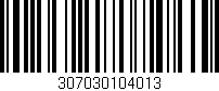 Código de barras (EAN, GTIN, SKU, ISBN): '307030104013'